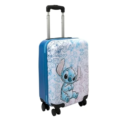 Image de Undercover Trolley avec Motif Stitch Valise à roulettes 4 Roues Doubles Serrure TSA 1 Compartiment Sangles de Serrage Fermeture éclair