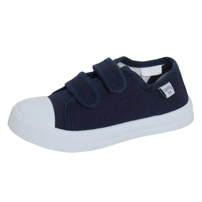 Image de Scruffy Ted Enfants Toile Chaussures Garçons Baskets Filles Pompes Unisexe Facile Fixer Plimsolls Décontractées Bleu Marine 7/24 EU