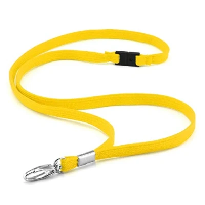 Image de CKB LTD Lot de 10 Lanière Tour Cou Qualité Supérieure Avec Clip en Métal Pivotant Porte Carte D&#039;identité Pour Bureau, École Exposition, Bus, Employé D&#039;usine Jaune