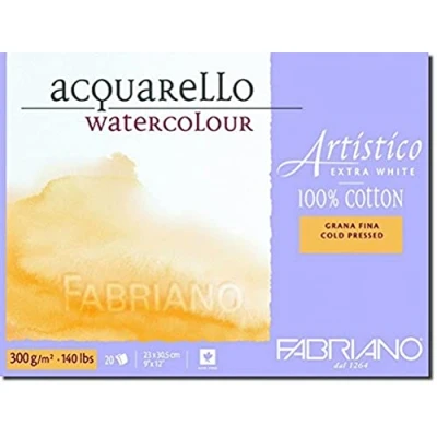 Image de Fabriano AEW BL 4CO 20F GF Papier aquarelle 23 x 30,5 cm Extra Blanc