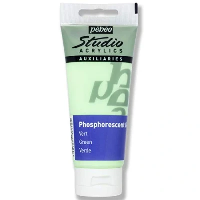 Image de Pébéo Studio Acrylics 100 ml Gel Phosphorescent Vert Liant Acrylique Peinture Phosphorescente Autoluminescente