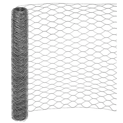 Image de Garmix Grillage à Poule &amp; Lapin Clôture Poulailler pour Enclos Parc Jardin Fils de Fer Galvanisé, Maille Hexagonale 50mm, Épaisseur 1,0mm (120cm x 25m)