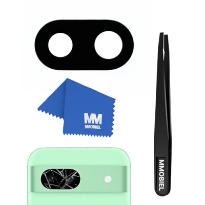 Image de MMOBIEL Lentille en Verre pour Caméra Arrière Compatible avec Google Pixel 8a Vitre Appareil Photo Inclus Double Face Adhésif, Pincettes et Chiffon