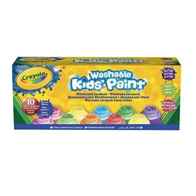 Image de CRAYOLA 10 Gouaches lavables Effets spéciaux : Neon, Glitter, Metal, Couleurs Assortis, 59 ml (Lot de 10)