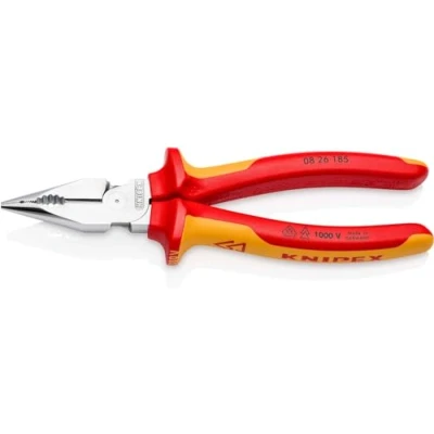 Image de KNIPEX 08 26 185 Pince universelle multifonctions isolées par gaines bi matière, certifiées VDE chromée mm