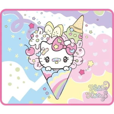 Image de Konix Hello Kitty Tapis de Souris Gaming 32 x 27 cm Surface Microfibre antidérapante Caoutchouc Motif Glace