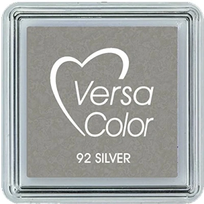 Image de Tsukineko Tampon encreur VersaColor Pigment, Petit Cube Silver, 3,4 x 2 cm