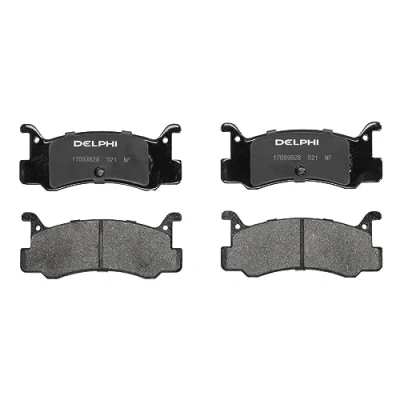 Image de DELPHI LP521 Jeu de plaquettes frein non préparé pour indicateur d&#039;usure avec tôle anti bruit sans accessoires MAZDA: FAMILIA 4, MX 3