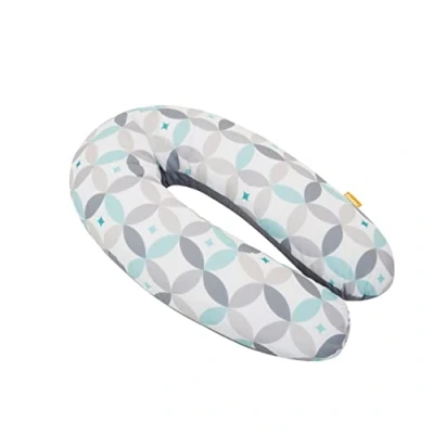 Image de Badabulle Coussin de Grossesse Evolutif en d&#039;Allaitement Tissu Certifié Oeko Tex Confortable &amp; Silencieux Fabriqué Europe Remplissage Microbilles Déhoussable, Graphique