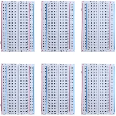 Image de MMOBIEL 6 pièces PCB 400 Points sans Soudure pour Le Prototype de Maquette Compatible avec Les projets destinés aux particuliers Arduino, Raspberry Pi 2 3 4 Blocs Connexion Distribution Shield