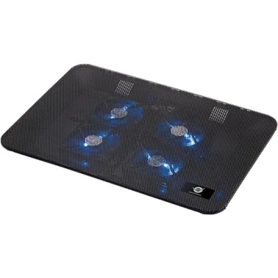 Image de Conceptronic Support de refroidissement portable à 4 ventilateurs, 43,2 cm (17&quot;), pièce(s), 8 cm, Noir, Aluminium, USB