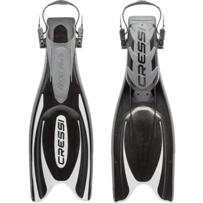 Image de CRESSI Frog Plus Fins Black/Silver S/M Palme Réglables de Plongée, Noir/Argent, Unisexe Adulte