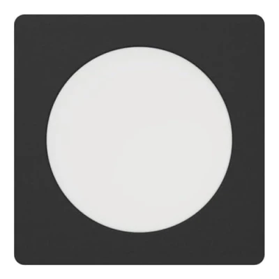 Image de Eglo Spot LED encastrable Fueva 6, lampe de plafond à encastrer, luminaire encastré en plastique noir et blanc, éclairage blanc chaud froid, 11,7 x cm