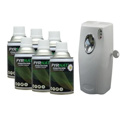 Image de Pyrnat Insecticide 6x250ml au Pyrèthre avec Diffuseur Automatique (APRD096) Anti mouches, Moustiques, Punaise de Lit Efficace et écologique contre les insectes volants rampants.