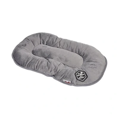Image de Coussin flocon Patchy 69 cm Gris et noir Pour chien