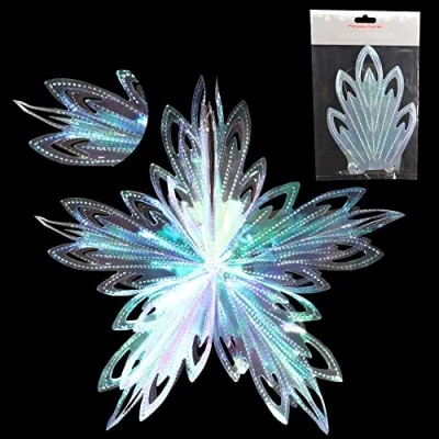 Image de Christmas Concepts® 16&quot; (1,3 pi) Grande décoration à Suspendre étoile 3D en Feuille Garniture de Noël (irisée)