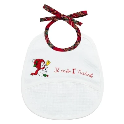 Image de Filet Bavoir Il Mio Primo Noël Broder, Blanc, Taille Unique Mixte bébé