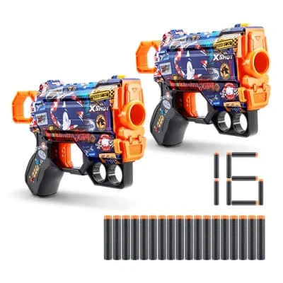Image de Le Pistolet Menace XSHOT Skins Sonic Race Team Décoration Hérisson (2 et 16 Fléchettes) par ZURU