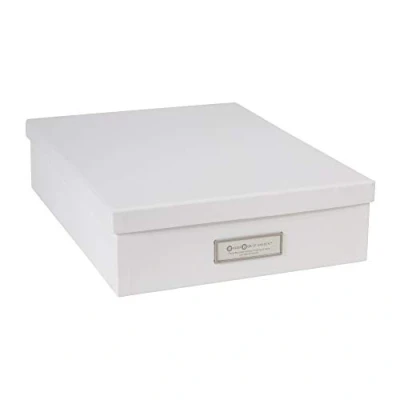 Image de Bigso Box of Sweden 945145541 Boîte de Rangement Format A4 Panneau Fibre Blanc 35 x 26 8,5 cm