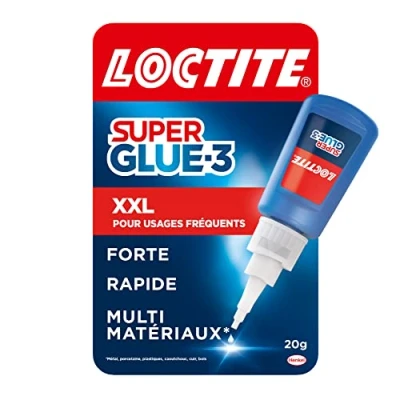 Image de Loctite Super Glue 3 XXL (flacon de 20 g) Colle forte grand format pour usages fréquents liquide à séchage immédiat transparente multi matériaux