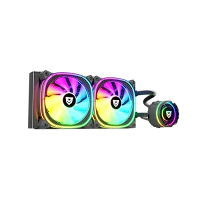 Image de Nfortec ATRIA X Liquid CPU Cooling ARGB 240mm, Infinity Mirror 360 Degrees Rotatable, 2x 120mm PWM Fans, AMD and Intel Compatible, noir