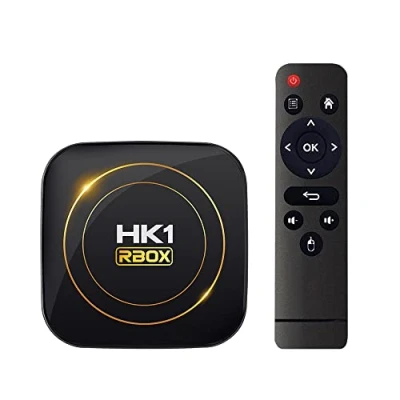 Image de Boîtier TV Android 12.0, HK1 RBOX 4 Go de RAM, 64 ROM, H618 Quad Core bits, compatible WiFi6 Dual 2,4 G/5,8 GHz Ethernet BT4.2 4K 6K HDR10+ Lecteur Smart Home Ultra HD