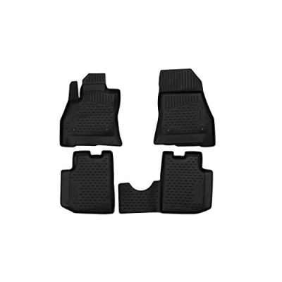 Image de Element Tapis de Sol en Caoutchouc Premium Fiat 500L 2013 2020 Ajustement mesuré au Laser personnalisé Noir