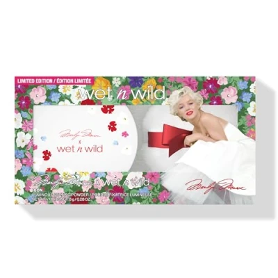 Image de Wet n Wild Marilyn Monroe Icon Setting Powder, Poudre Translucide avec Vitamine E et Perles Diffusant la Lumière pour un Effet Lumineux, Eponge Douce d&#039;Application