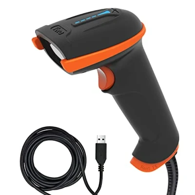 Image de Tera Lecteur de 1D Codes à Laser Douchette Filaire Scanner Code Barre Antipoussière Antichoc Étanche IP65 Compatible avec iOS Windows Linux pour Entrepôt Bibliothèque Magasin Logistique, L5100Y