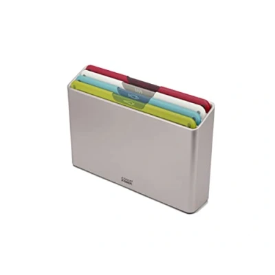 Image de Joseph Folio Icon Ensemble de 4 Planches à découper antidérapantes Code Couleur avec étui Rangement, Regular, Multicolore