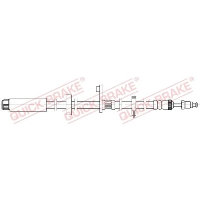 Image de QUICK BRAKE 32.824 Flexible De Frein 458 M10x1 PEUGEOT: Expert II Van, Tepee, CITROËN: Jumpy MPV, FIAT: Scudo Van