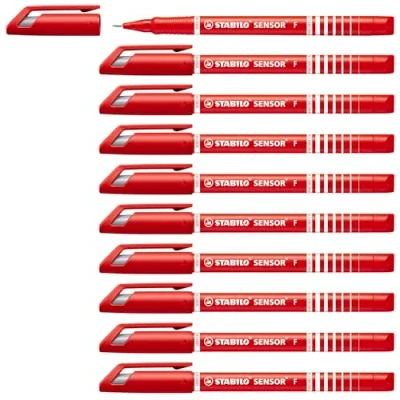 Image de STABILO SENSOR 189/40 Lot de 10 Stylos feutres Pointe Extra fine sur Amortisseur