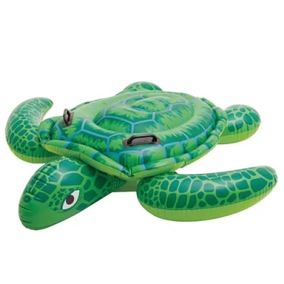 Image de Intex Lil&#039; Sea Turtle Ride On 1.50m x 1.27m Swimming Pool Beach Toy #57524NP &amp; 56263NP Sprinkle Donut Tube Toy, Nylon/A, 39&#039;(99cm 25cm)