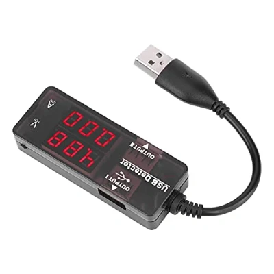 Image de YB26VA Détecteur USB à Double Affichage, Voltmètre, Ampèremètre, Tension, Courant, Testeur de capacité Batterie, Petite Taille et Haute qualité, adapté aux (Homochromie