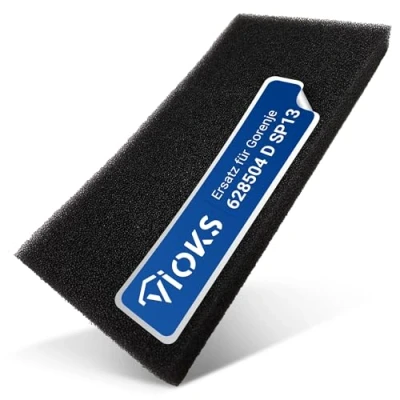 Image de VIOKS Filtre en Mousse 280 x 137 mm de rechange pour Gorenje 628504 D SP13 Panasonic ANH filtrante sèche linge, linge à pompe chaleur,