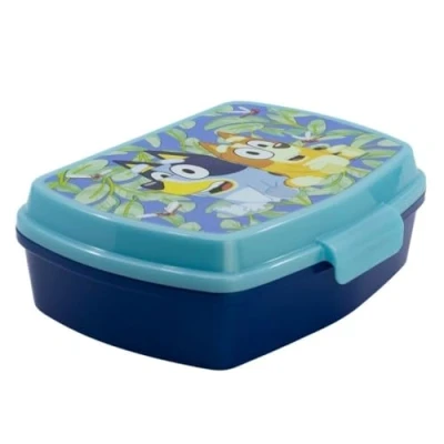 Image de ALMACENESADAN; 5463 Pack rentrée scolaire et cadeau ; composé d&#039;une boîte à sandwich rectangulaire multicolore, produit réutilisable, sans BPA (bleu)