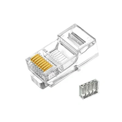 Image de VIVOCH 50 Pcs Cat6 RJ45 Connectors, Plugs, 2 Piece Crystal Unshielded Ends UTP 8P8C Modular Network Plug Connector