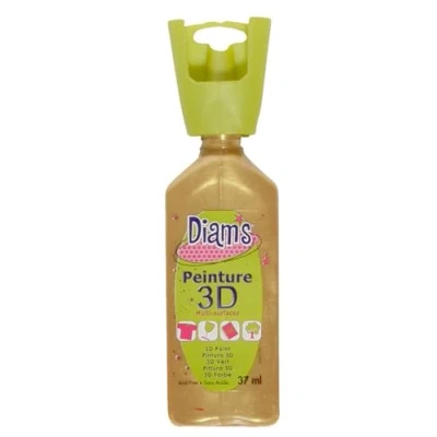 Image de DIAM&#039;S Peinture 3D Tous Supports, Sable d&#039;or nacré, 37 ml