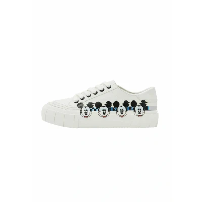 Image de Desigual Mickey Mouse Platform Baskets basses, Femme, Taille: 39, White Matière synthétique