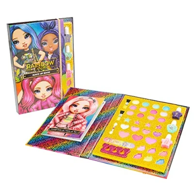Image de Rainbow High Make Up Book, Livre avec Kit Maquillage Enfant pour Apprendre à se maquiller Le Visage, Les Yeux et Mains Nice Group