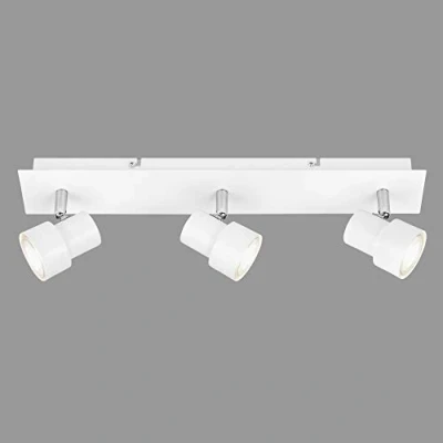 Image de Briloner Leuchten plafonnier LED, 3 flamme, spot orientable et inclinable, 3x GU10, 5 Watt, 460 Lumen, 3.000 Kelvin, blanc