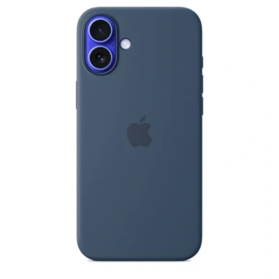 Image de Apple Silicone Back Cover Bleu Foncé MagSafe iPhone 16 Plus