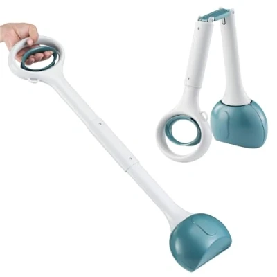 Image de Navaris Pince Ramasse Crotte pour Chien Pelle a et Chat avec Bouton de Contrôle la Fermeture à Caca Pliable en ABS Taille S M L
