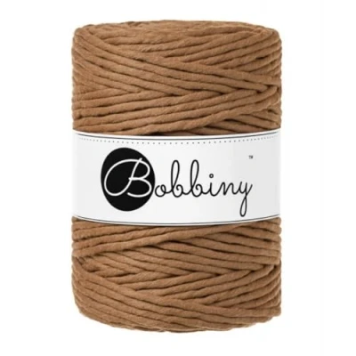 Image de Bobbiny Cordon en macramé simple épaisseur XXL 5 mm (caramel) 100 m