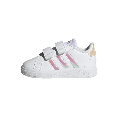 Image de adidas Grand Lifestyle Court Hook and Loop Shoes Chaussures de Tennis, Iridescent/Cloud White, Numeric_26_Point_5 EU