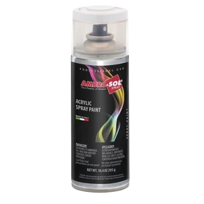 Image de Ambro Sol V400PAST4 Vernis Peinture Acrylique Multi Usage, Brillante pour Intérieur et Extérieur, Adapté a Tous Type de Matériau, Aérosol En Fer Blanc Recyclable 400 ml, Mat