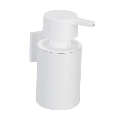 Image de WENKO Distributeur de Savon Turbo Loc® Ovaro Blanc Mat Fixer sans percer