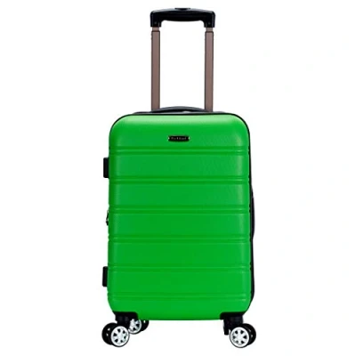 Image de Rockland Melbourne Valise Rigide Extensible à roulettes pivotantes, Vert, Taille Unique, pivotantes