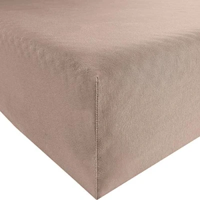 Image de Bassetti Drap Housse uni 4A/498 Taupe Coton/élasthanne Dimensions : 140 x 200 cm, 160 220 cm 9302340