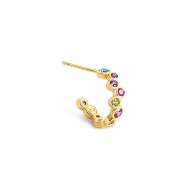 Image de SINGULARU Boucle d&#039;oreille Unique XS Bubbles. Laiton avec Plaqué Or 18Kt. Fermoir Congo/Click. Bijoux pour Femme